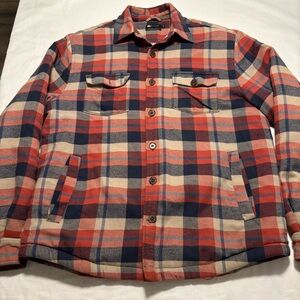 Simons Red and Blue Plaid Fleece Jacket